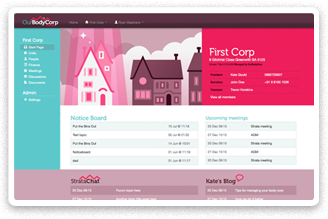 Screen Grab of DIY Online Body Corporate Management Tool